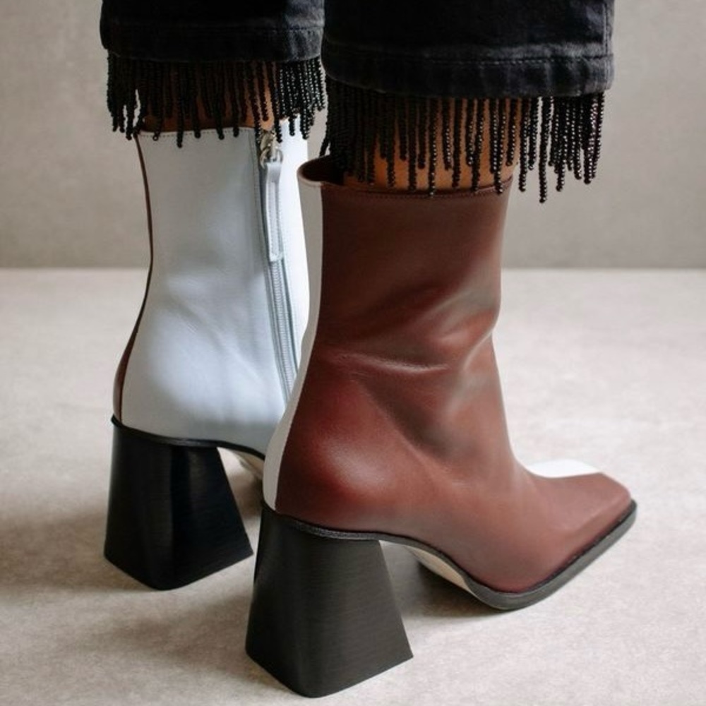 Alohas South Bicolor Boots - Blue & Dark Burgundy - Picture 3 of 12